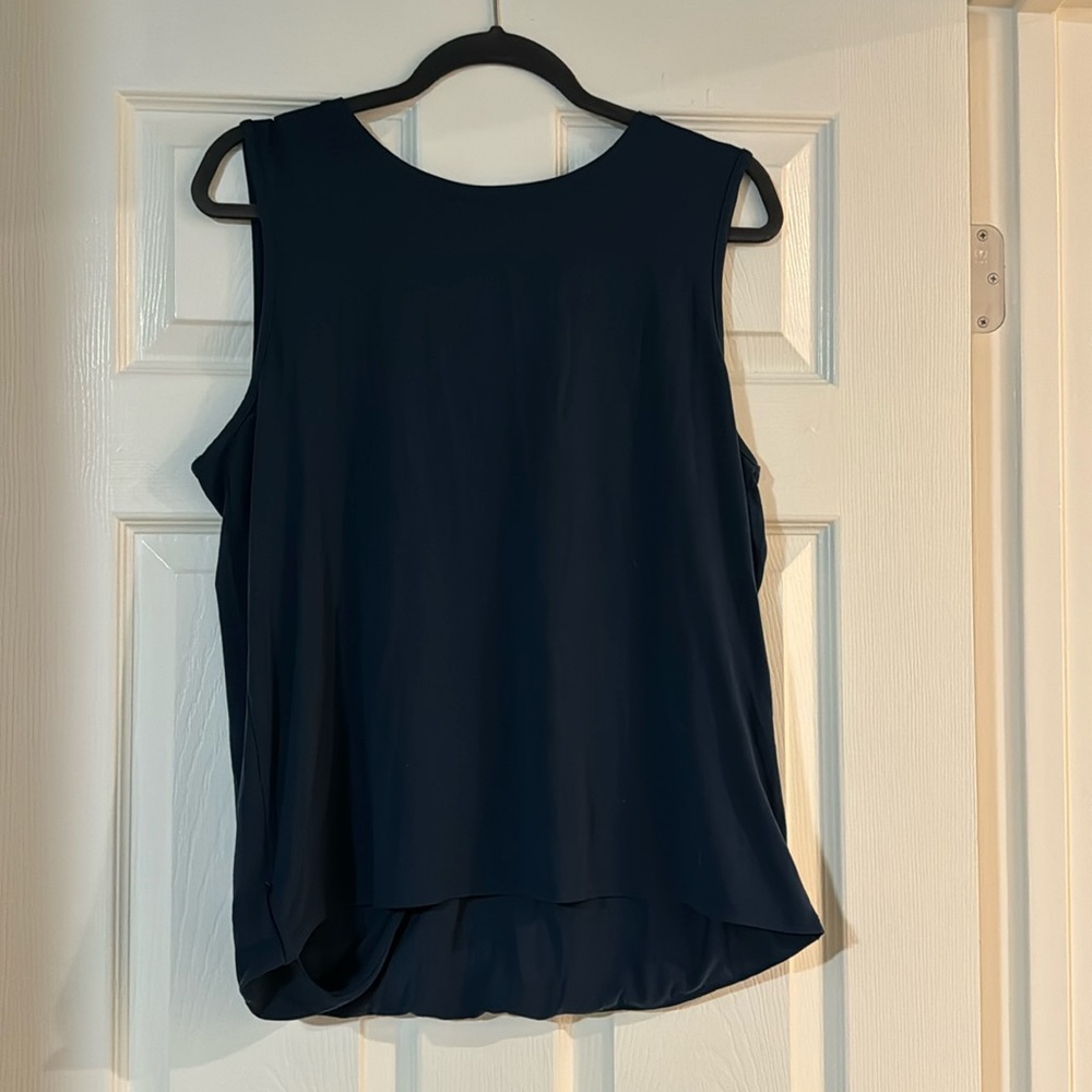Athleta Large Blue Keyhole Back Tank